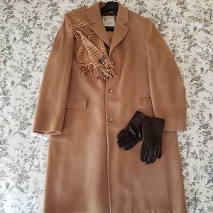 London Fog overcoat, Pendleton scarf set